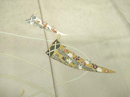 平和屋着物●訪問着　吉祥花文　暈し染め　金彩　やまと誂製　正絹　逸品　DABD1249ps