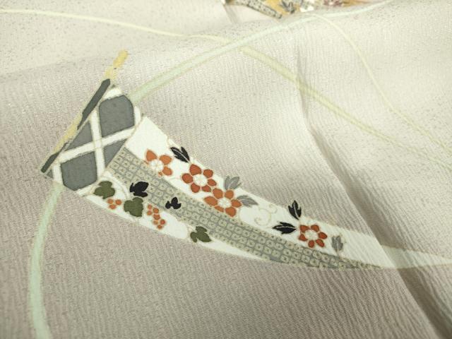 平和屋着物●訪問着　吉祥花文　暈し染め　金彩　やまと誂製　正絹　逸品　DABD1249ps