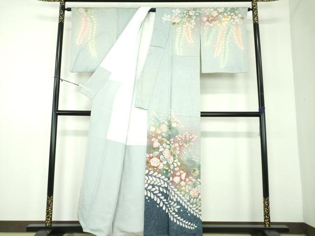 平和屋着物●訪問着　作家物　絞り　辻が花　暈し染め　金通し地　正絹　逸品　DABD1251ps