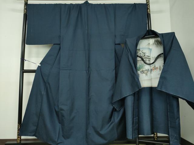 平和屋着物●男性　本場大島紬　アンサンブル　キングサイズ　長羽織　100亀甲　総詰め　正絹　逸品　DABD1255ps