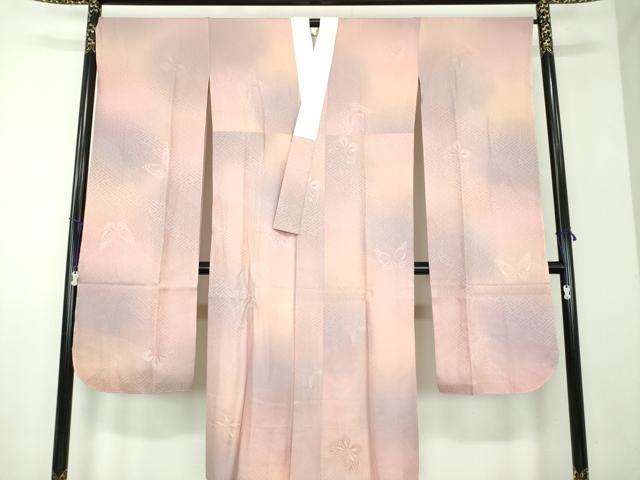 平和屋着物●染色作家　斉藤三才　振袖　長襦袢(袷)セット　三才鳥　秋草文　暈し染め　正絹　逸品　未使用　DABD1256ps