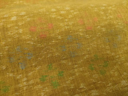 平和屋着物●本場結城紬　重要無形文化財　九寸名古屋帯　花菱文　正絹　逸品　未使用　DABD1272ps
