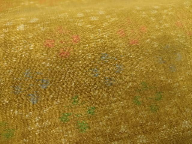 平和屋着物●本場結城紬　重要無形文化財　九寸名古屋帯　花菱文　正絹　逸品　未使用　DABD1272ps