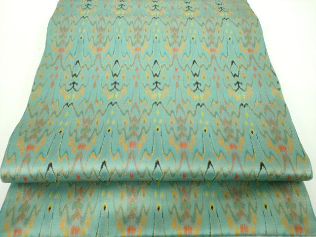 平和屋着物●龍村美術織物　九寸開き名古屋帯　獅噛太子　正絹　逸品　DABD1286ps