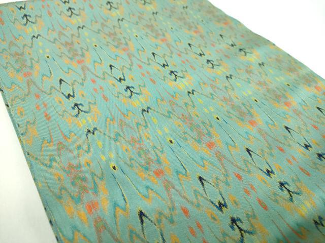平和屋着物●龍村美術織物　九寸開き名古屋帯　獅噛太子　正絹　逸品　DABD1286ps