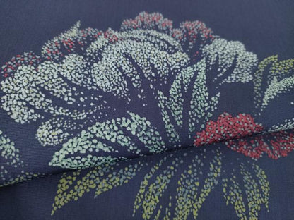 平和屋着物●塩瀬　九寸名古屋帯　駒刺繍　牡丹文　金銀彩　正絹　逸品　DABD1287ps