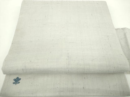 平和屋着物●九寸名古屋帯　生紬　ワンポイント　薄紫色　正絹　逸品　DABD1292ps