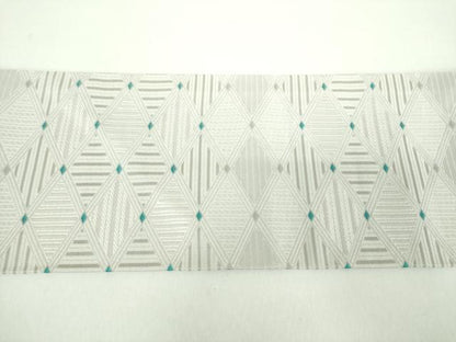平和屋着物●九寸名古屋帯　菱繋ぎ　正絹　逸品　未使用　DABD1297ps