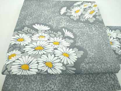 平和屋着物●九寸名古屋帯　手描き　菊文　正絹　逸品　未使用　DABD1300ps