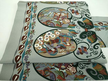 平和屋着物●全通柄九寸名古屋帯　四季　行事　祭　金彩　正絹　逸品　DABD1306ps