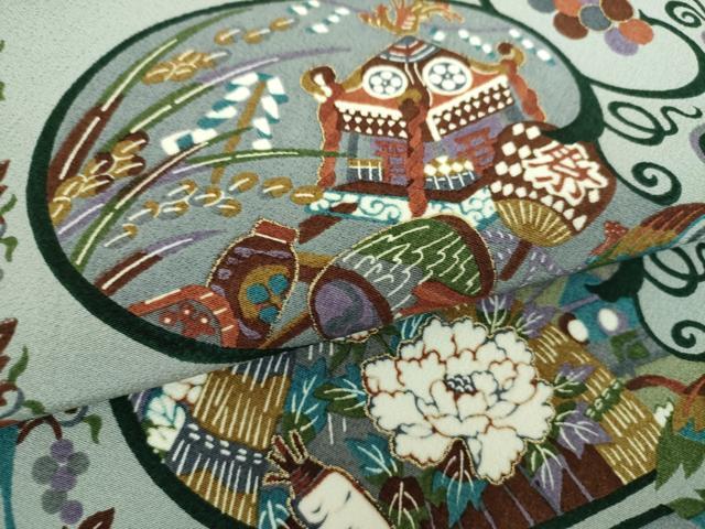 平和屋着物●全通柄九寸名古屋帯　四季　行事　祭　金彩　正絹　逸品　DABD1306ps