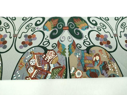 平和屋着物●全通柄九寸名古屋帯　四季　行事　祭　金彩　正絹　逸品　DABD1306ps