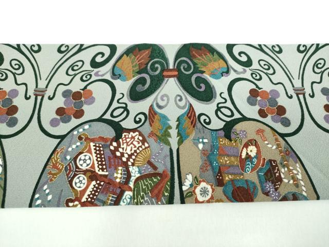 平和屋着物●全通柄九寸名古屋帯　四季　行事　祭　金彩　正絹　逸品　DABD1306ps