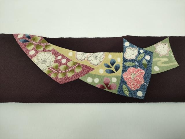 平和屋着物●九寸名古屋帯　絞り　辻が花　鬼しぼ縮緬　正絹　逸品　DABD1308ps