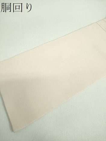 平和屋着物●塩瀬　九寸名古屋帯　作家物　手描き　牡丹文　正絹　逸品　DABD1322ps