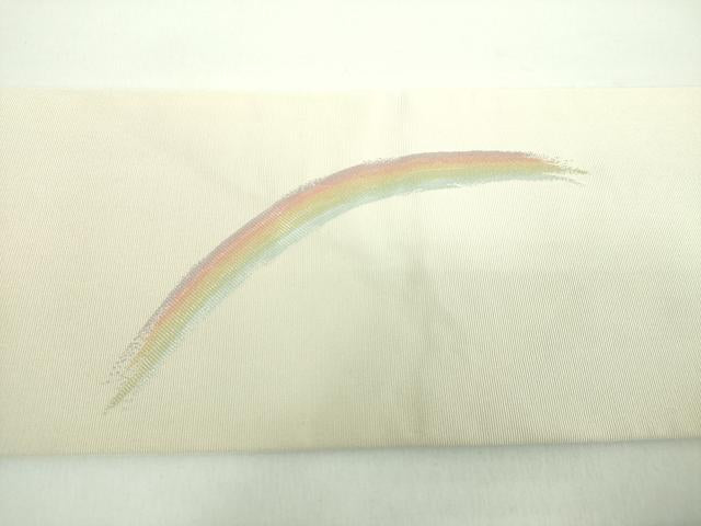 平和屋着物●九寸名古屋帯　狐の嫁入り　金糸　正絹　逸品　DABD1333ps