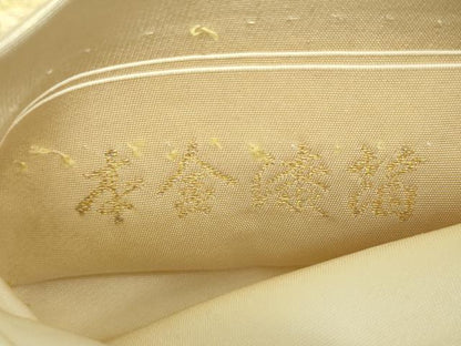 平和屋着物●老舗織元　泰生織物　六通柄袋帯　唐織　松文　本金漆箔　正絹　逸品　DABD1339ps
