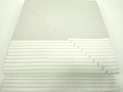 平和屋着物●西陣　織楽浅野　銀座きしや　六通柄袋帯　横段文　正絹　逸品　未使用　DABD1341ps