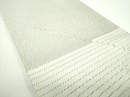 平和屋着物●西陣　織楽浅野　銀座きしや　六通柄袋帯　横段文　正絹　逸品　未使用　DABD1341ps