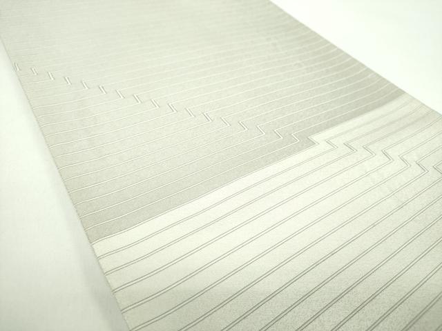 平和屋着物●西陣　織楽浅野　銀座きしや　六通柄袋帯　横段文　正絹　逸品　未使用　DABD1341ps