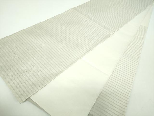 平和屋着物●西陣　織楽浅野　銀座きしや　六通柄袋帯　横段文　正絹　逸品　未使用　DABD1341ps