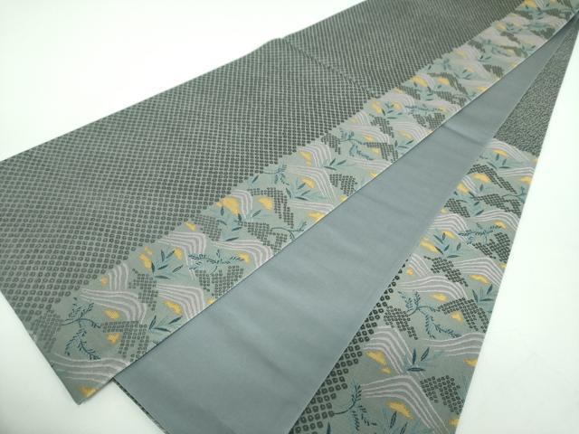 平和屋着物●ファッションデザイナー　HIROKO KOSHINO　コシノヒロコ　六通柄袋帯　唐織　鹿の子花間道　正絹　逸品　DABD1345ps