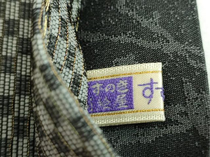 平和屋着物▽両面 六通柄袋帯 スリーシーズン 春夏秋 群れ鶴 金彩 正絹 逸品 未使用 DABD1352ps
