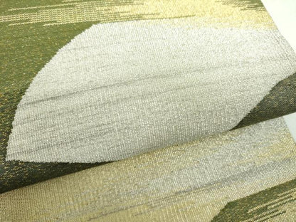 平和屋着物●綴れ　太鼓柄袋帯　霞地紙文　金銀糸　正絹　逸品　DABD1354ps