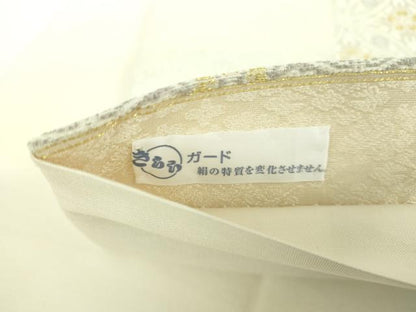 平和屋着物●六通柄袋帯　唐織　万葉彩錦　金銀糸　正絹　逸品　DABD1357ps