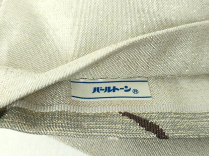 平和屋着物●爪掻き本綴れ　六通柄袋帯　風景花文　金銀糸　正絹　逸品　DABD1360ps