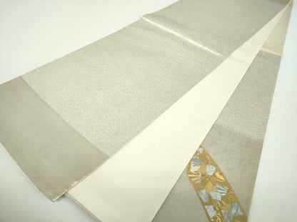 平和屋着物●太鼓柄袋帯　箔散らし　金銀彩　正絹　逸品　DABD1366ps