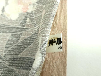 平和屋着物●本加賀友禅作家　友野雅子　両面　全通柄袋帯　洲浜草　銀通し地　証紙付き　正絹　逸品　未使用　DABD1381ps