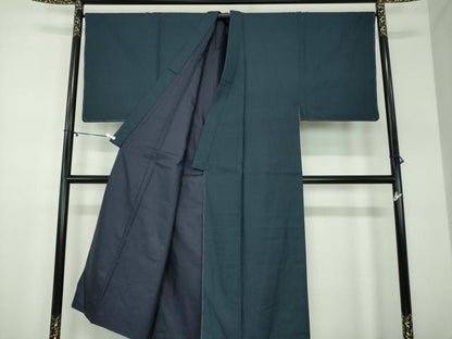 平和屋着物●男性　紬　100亀甲　総詰め　正絹　逸品　未使用　DABD1389ps