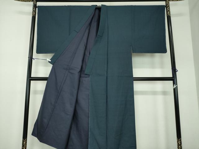平和屋着物●男性　紬　100亀甲　総詰め　正絹　逸品　未使用　DABD1389ps