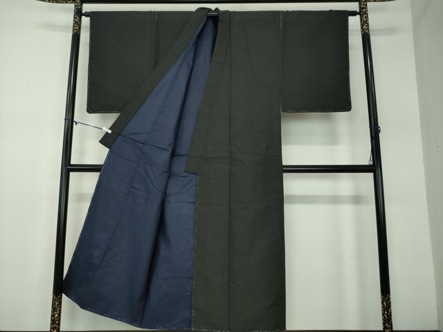 平和屋着物●男性　お召　霞文　正絹　逸品　DABD1392ps