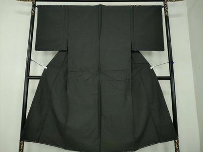 平和屋着物●男性　お召　霞文　正絹　逸品　DABD1392ps