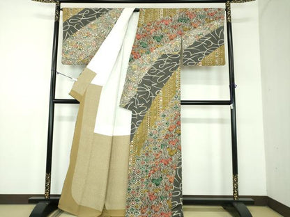 平和屋着物●江戸紅型　五味桂子　訪問着　古都の華　反端付き　正絹　逸品　DABD1399ps