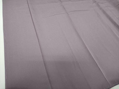 平和屋着物●上質な色無地　堅牢染　本草木染　茶染　葡萄鼠色　反端付き　正絹　逸品　未使用　DABD1401ps