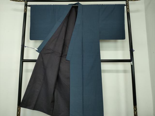 平和屋着物●男性　本場大島紬　80亀甲　総詰め　反端付き　正絹　逸品　DABD1402ps