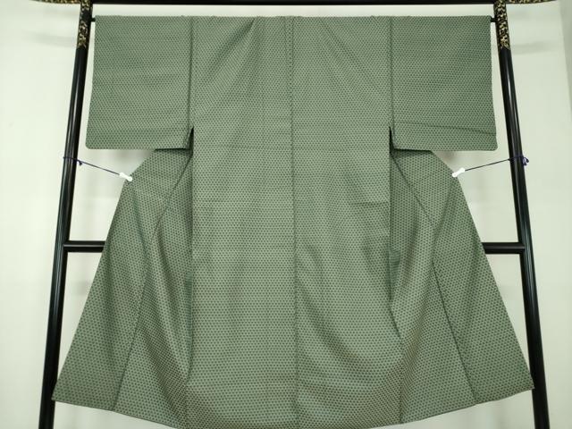 平和屋着物●男性　お召　鱗文　正絹　逸品　DABD1405ps