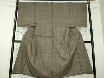 平和屋着物●男性　本場大島紬　割り込み絣　間道　正絹　逸品　DABD1406ps
