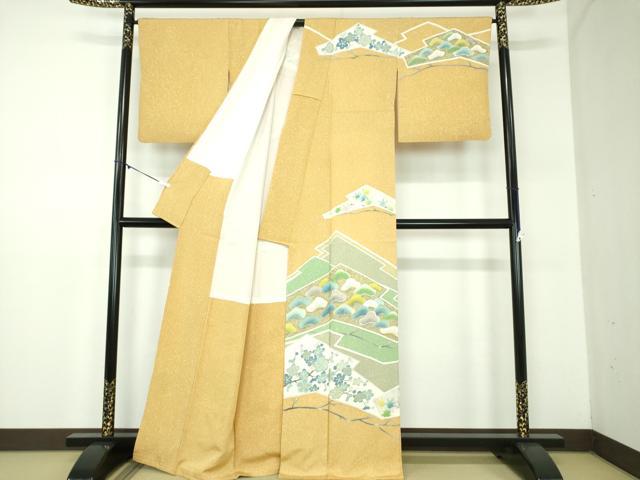 平和屋着物●訪問着　吉祥花文　金彩　正絹　逸品　DABD1410ps