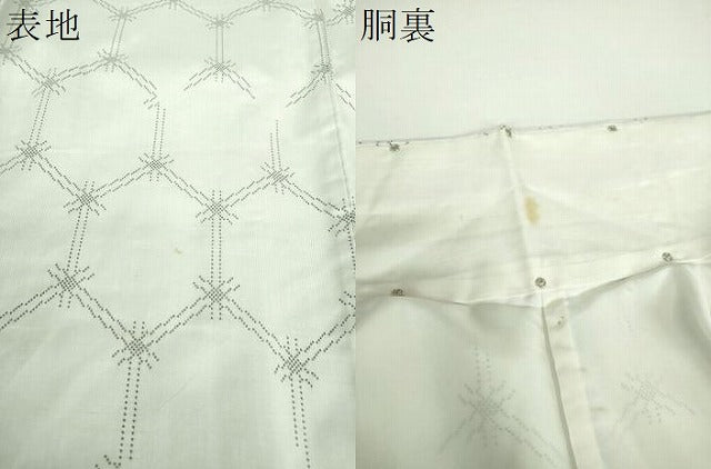 平和屋着物●本場大島紬　白大島　7マルキ　亀甲文様　正絹　逸品　DABD1415ps