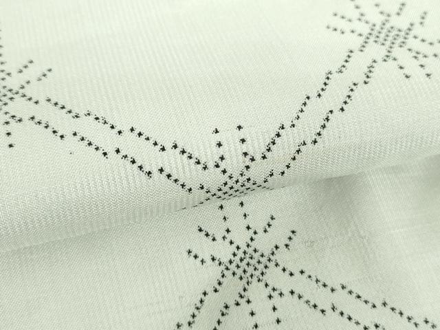 平和屋着物●本場大島紬　白大島　7マルキ　亀甲文様　正絹　逸品　DABD1415ps