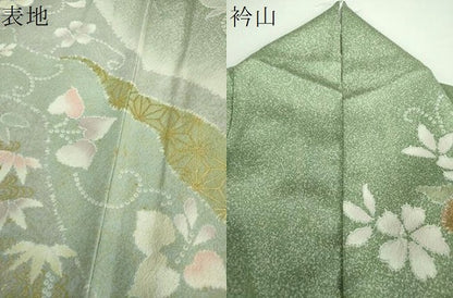 平和屋着物●訪問着　絞り　辻が花　暈し染め　金彩　正絹　逸品　DABD1428ps