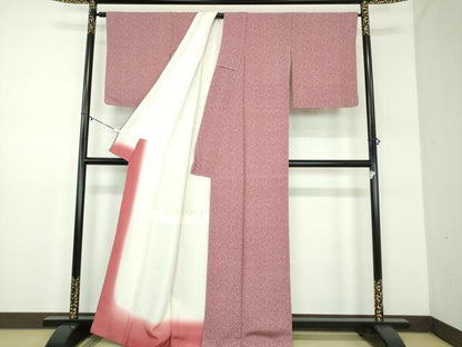 平和屋着物●重要無形文化財　人間国宝　中村勇二郎　江戸小紋　葡萄唐草　正絹　逸品　DABD1436ps