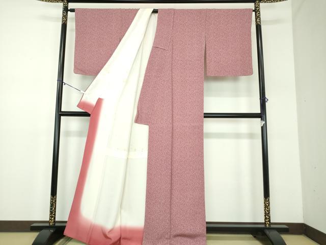 平和屋着物●重要無形文化財　人間国宝　中村勇二郎　江戸小紋　葡萄唐草　正絹　逸品　DABD1436ps