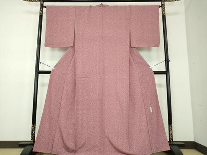平和屋着物●重要無形文化財　人間国宝　中村勇二郎　江戸小紋　葡萄唐草　正絹　逸品　DABD1436ps