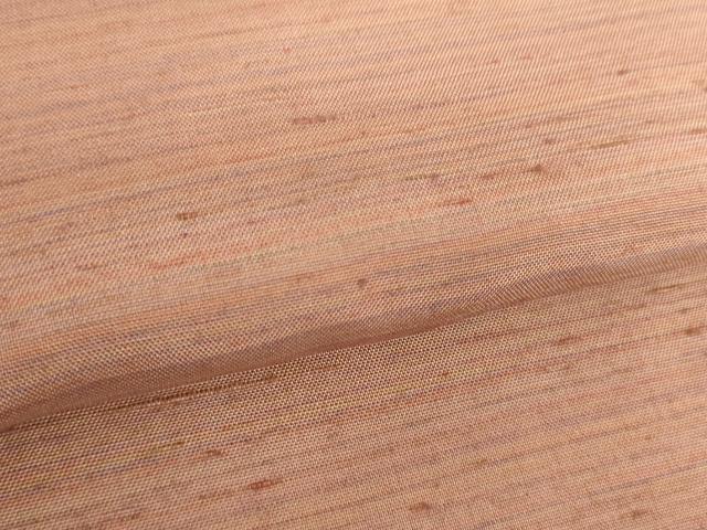 平和屋着物●紅花紬　米沢　霞文　正絹　逸品　未使用　DABD1437ps