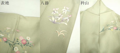 平和屋着物●訪問着　友禅　作家物　枝垂れ桜　暈し染め　正絹　逸品　DABD1440ps